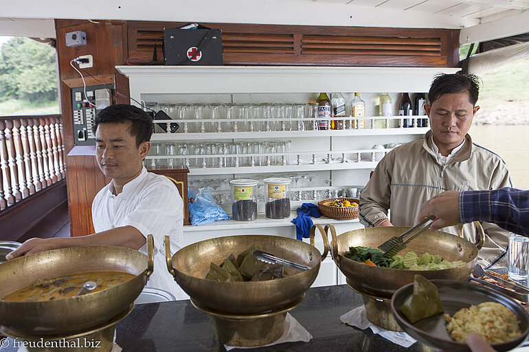 Mittagessen auf dem Mekong-Boot