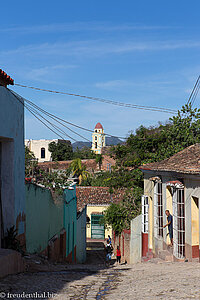 Gasse mit schöner Sicht in Trinidad