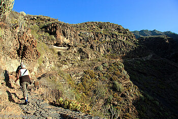 Weg nach dem Gran Mirador zum Barranco del Infierno