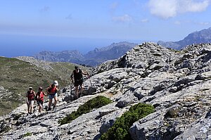 Bergsteiger am Puig des Teix