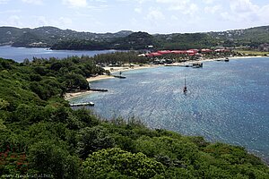 Blick über die Rodney Bay