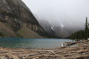 Nebel am Lake Moraine