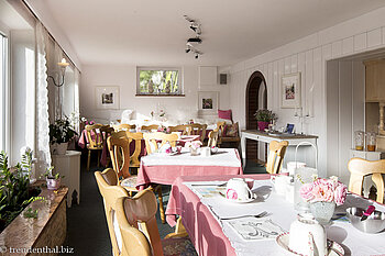 der Frühstücksraum in der Pension Johanna der Frühstücksraum in der Pension Johanna