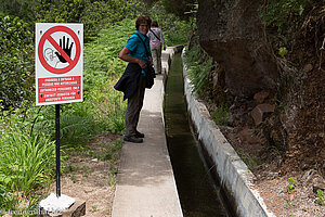 man darf nicht überall durchlaufen bei der Levada Nova