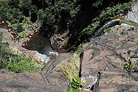 Ein Blick hinab in die große Catarata Escondida