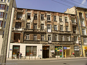 Haus mit Gewehreinschüssen im Getto