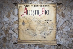 Karte zum Weinkeller von Milestii Mici in Moldawien