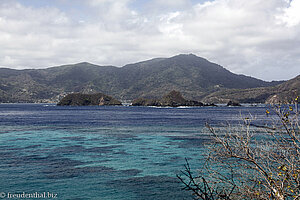 Sicht über Goat Island nach Tobago