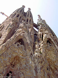 Türme von unten der Sagrada Familia