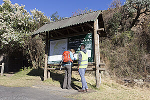 Wandertafel beim Gorge Car Park