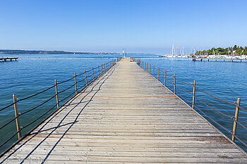 Badesteg am Strand von Portoroz