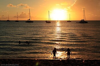 traumhafter Sonnenuntergang in der Rodney Bay