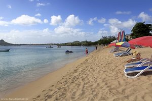 Reduit Beach in der Rodney Bay, St. Lucia