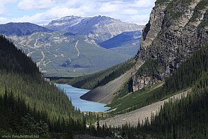 Aussicht vom Plain of Six Glaciers auf den Lake Louise