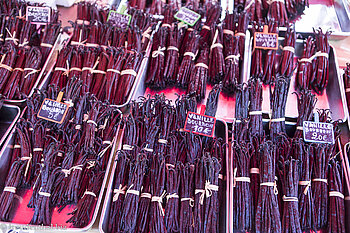 Vanille auf dem Markt von Saint-Pierre