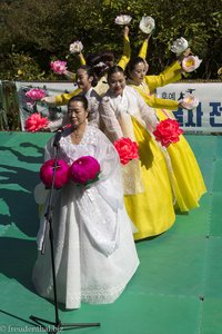Tanz mit Lotusblumen in Südkorea