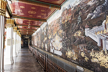 Ramakie-Wandmalereien im Tempel Wat Phra Kaeo