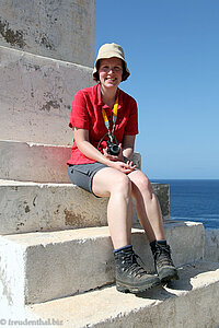 Annette beim Leuchtturm