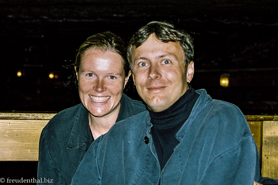 Annette und Lars auf dem Salzsee des Salzbergwerks Reichenhall