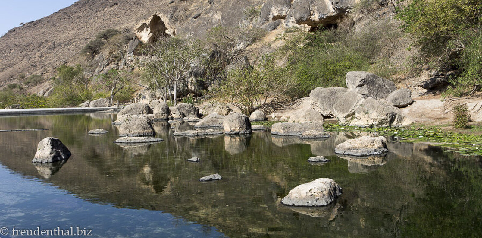 Quellgebiet Ayn Razat in der Region Dhofar im Oman