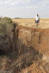 Durch den Bergbau entstandenes Sinkhole bei Carletonville