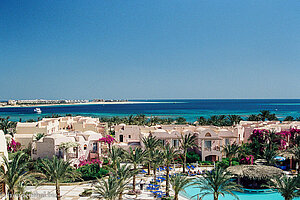 Die herrliche Aussicht auf die Makadi Bay.