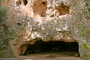 Höhle über der Agaven wachsen