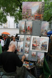 Künstler bei der Arbeit auf dem Place de Tertre