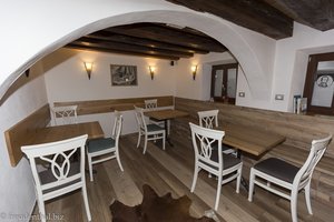 Im Restaurant des Linhard Hotels in Radovljica