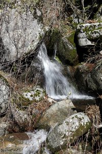 kleiner Wasserfall im Bergland von Kalifornien