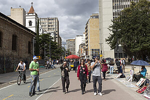 in den Gassen der Candelaria von Bogota