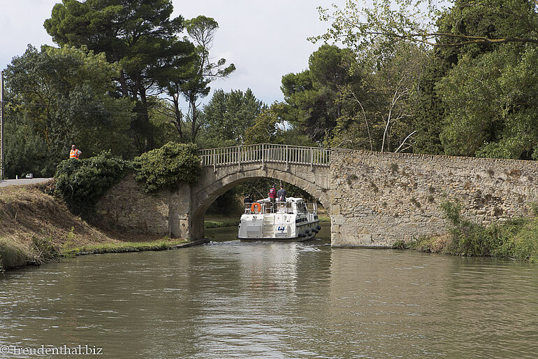 auf dem Canal du Midi in der Nähe von Trébes
