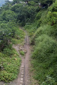 Alte Eisenbahnschiene in Irra - Kolumbien.
