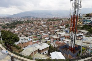 Auf der Aussichtsterrasse der Comuna 13 in Medellín.