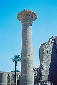 Noch eine Säule im Tempel von Karnak.