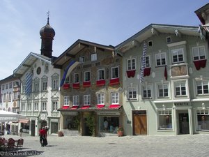 Typisch bayrische Häuser in Bad Tölz