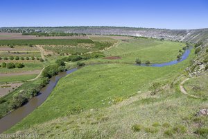 Aussicht auf die Pestere-Landzunge bei Orheiul Vechi in Moldawien