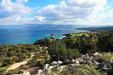 Aussicht auf die Küste vom Aphrodite Trail aus