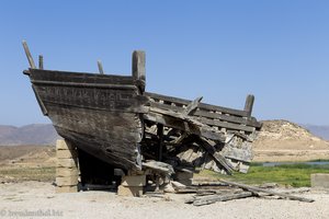 Schiffswrack im alten Weihrauchhafen von Khor Rori 