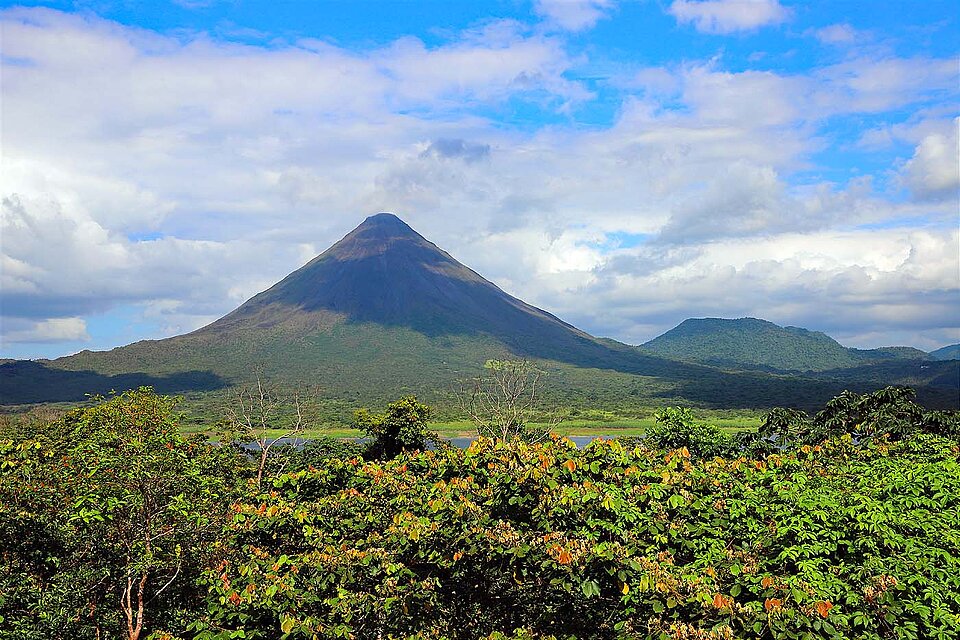 Eine traumhafte Sicht auf den Volcán Arenal in Costa Rica