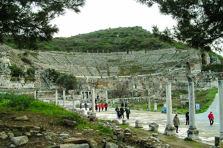 Ansicht vom Großen Stadion in Ephesos