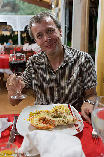 Lars im Spezialitätenrestaurant des Club Amigo Atlantico auf Kuba