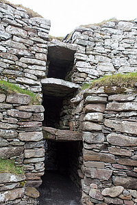 Spezielle Bauweise im Broch of Clickimin bei Lerwick