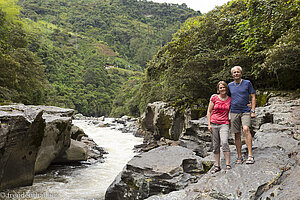 Anne und Lars beim Estrecho del Magdalena nahe San Agustín.