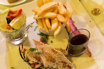 Leckeres Essen im Hotel Le Nautile auf La Réunion