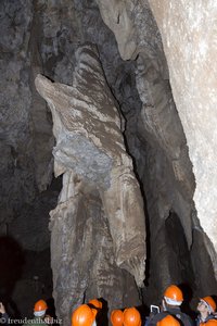 abgeschlagene Stalaktiten in den Sterkfontein Caves von Südafrika