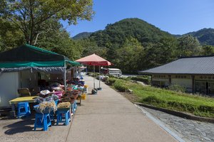 Marktstände im Gayasan Nationalpark