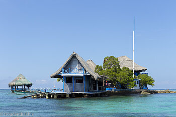 Die Shakira-Insel bei den Islas del Rosario in Kolumbien.