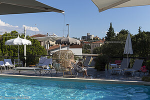 Die Villa Borgo Duino hat Blick zum Schloss