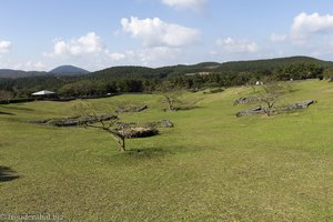 Feld mit traditionellen Jeju-Gräbern - Sangumburi